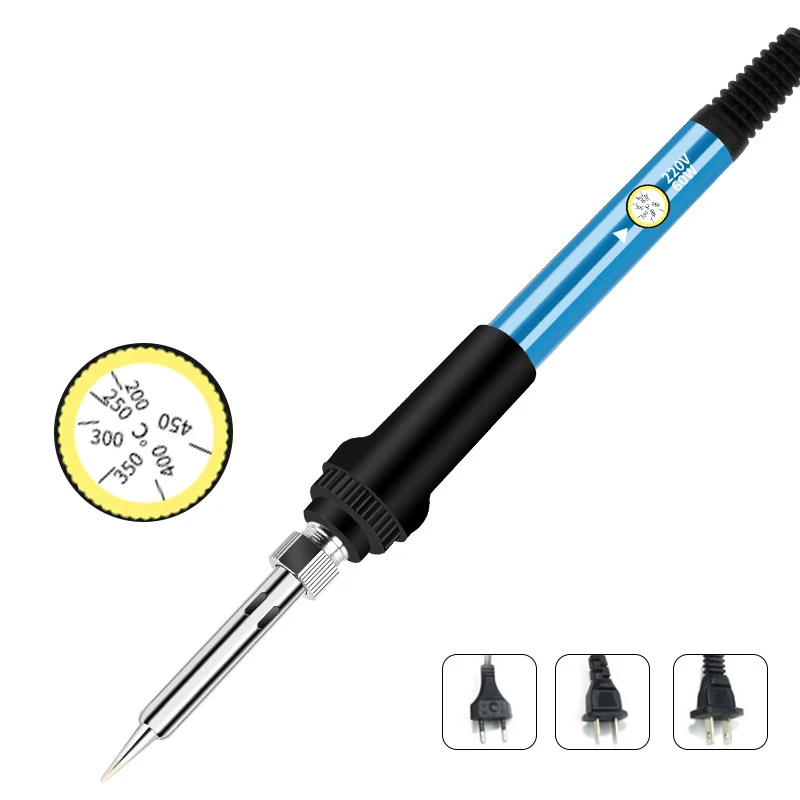 New Adjustable Temperature Electric Soldering Iron 220V 110V 60W Welding Solder Rework Station Heat Pencil Tips Repair Tools