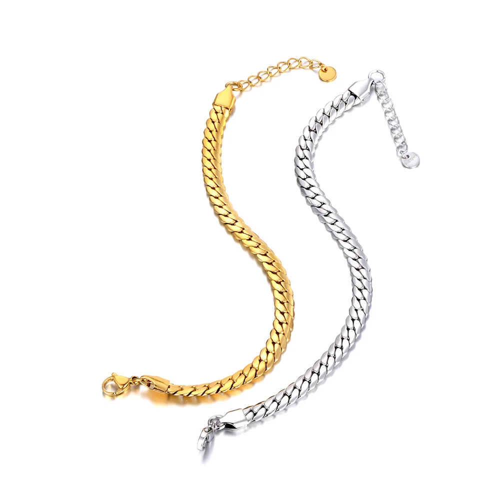 JeeMango vergoldetes kubanisches Kettenarmband aus Edelstahl für Damen, Statement-Chic, modischer, wasserdichter Schmuck B23062 – Detail 2