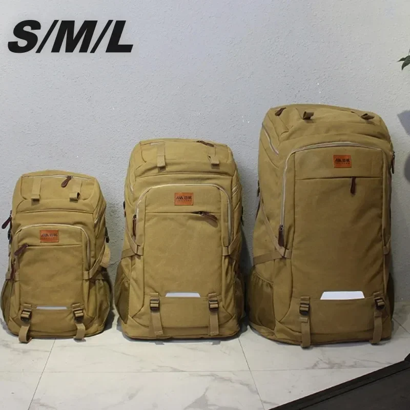 Large Capacity Wear Resisting Canvas Unisex Travel Backpack
