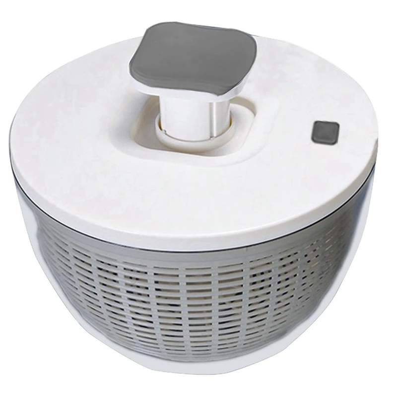 

1 PCS Press Vegetable Dehydrator Kitchen Gadgets And Accessories Drain Salad Basket Gray&White