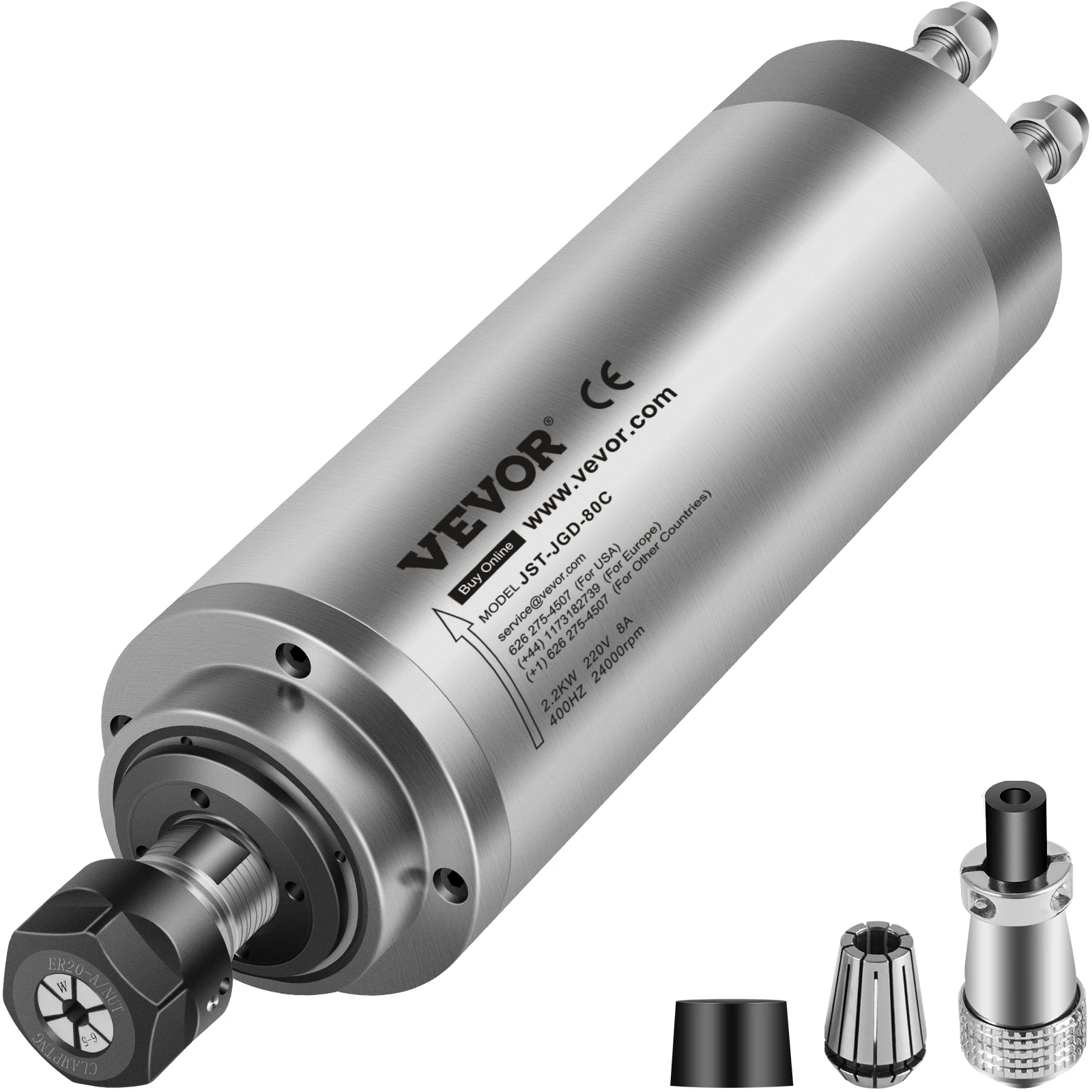 Water Cooled Spindle Motor Kits 2.2KW 220V High Speed ER20 Collet 3 Bearings for CNC Router Engraving Milling Machine high speed motor water cooling spindle kit