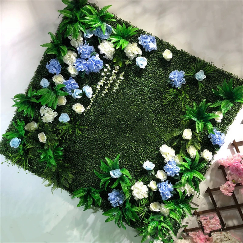

Green Artificial Plants Wall Panel Background Wall Wedding Decoration Party Garden Carpet Turf Home Decor Flower Wall