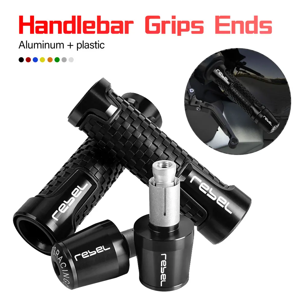 

7/8'' 22mm Motorcycle handlebar grips ends handle bar Anti-skid grip end FOR HONDA Rebel300 CMX500 CMX300 Rebel CMX 500 300