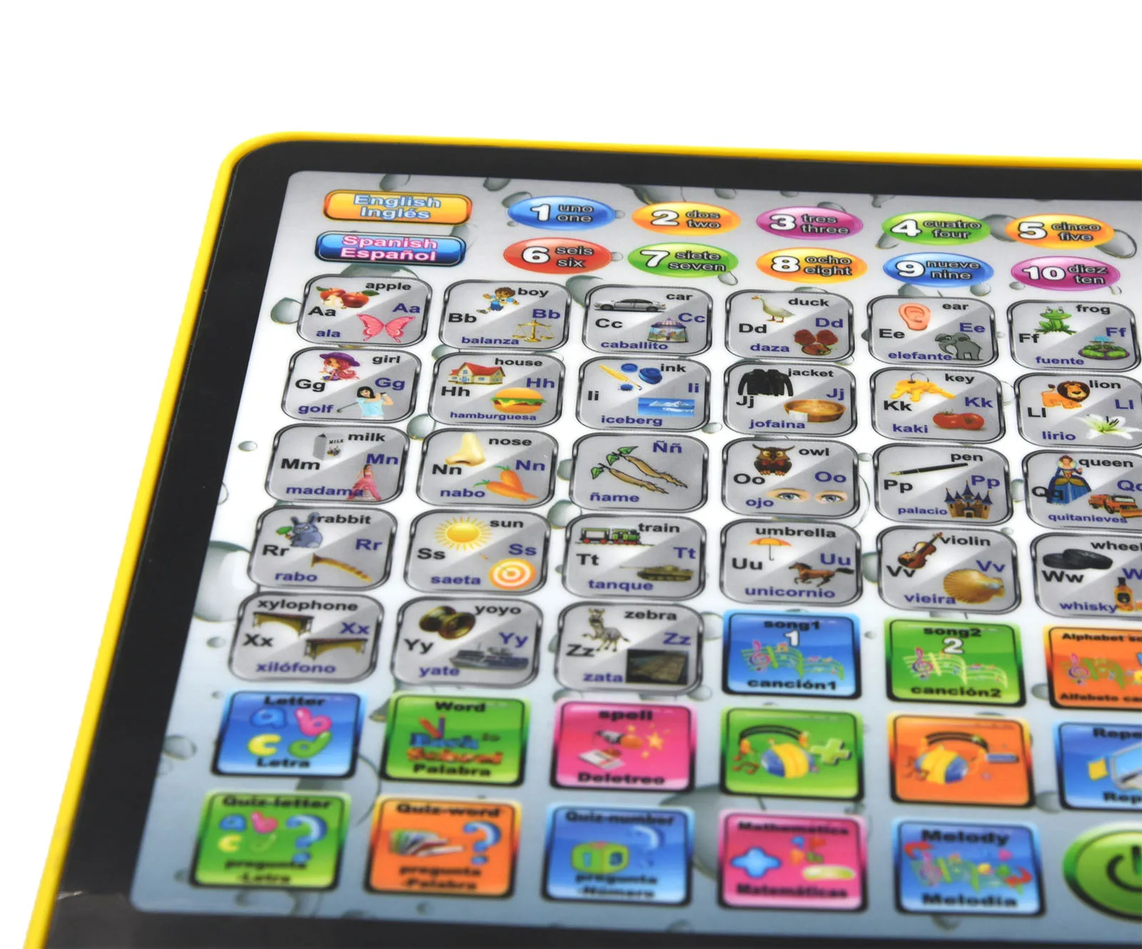 Spanish English Mini Tablet Learning Computer for Children Early Education Multifunctional Point Reading Machine Kids Toys Gift 3