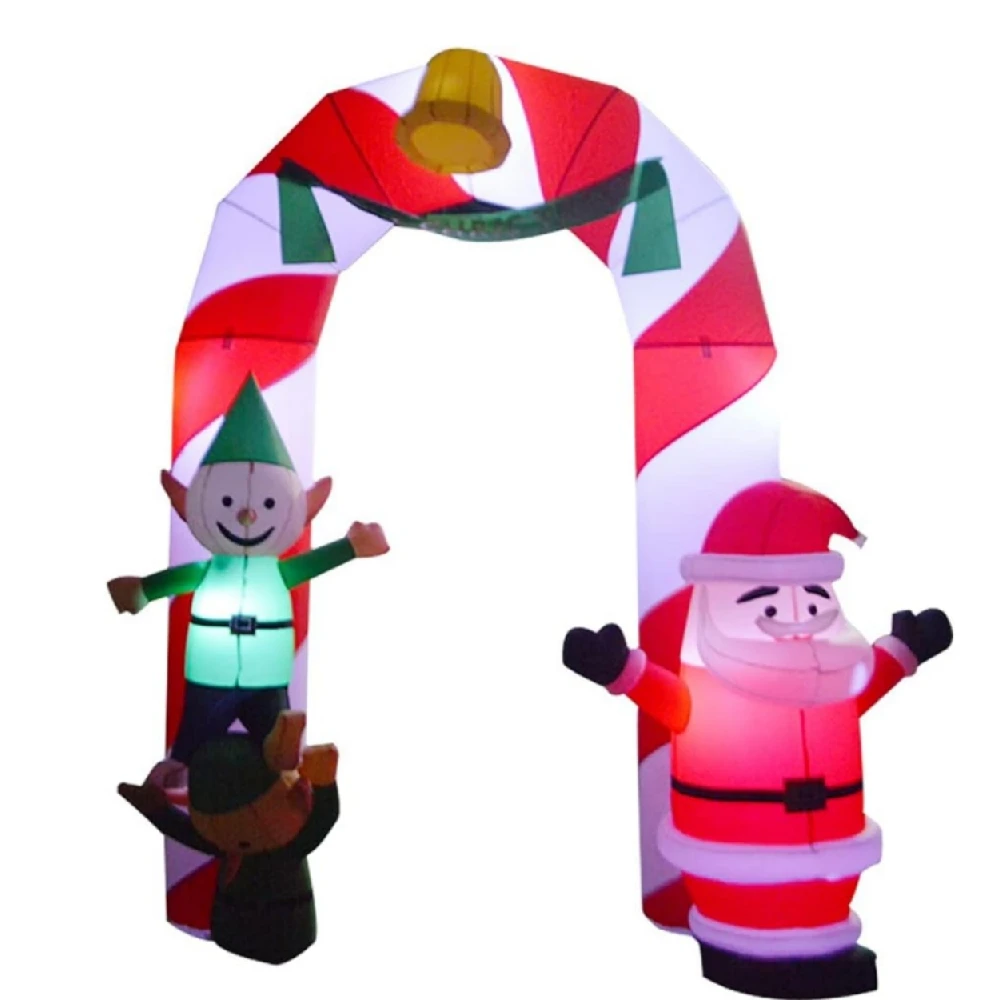 

SAYOK 2m Giant Christmas Inflatable Archway Inflatable Arch with Christmas Santa Clause for Outdoor Holiday Yard Decoration