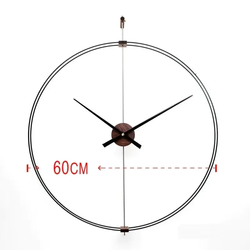 Large Wood Modern Aesthetic Design Wall Clock wood 60x60cm  