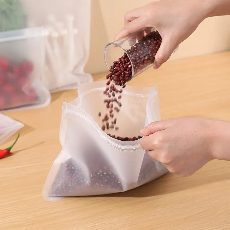 Fresh Keeping Bags Food Storage Bags Plastic Food Storage Bags Plastic Zip Lock Bags Plastic Packaging Bags Reusable Silicone Food Storage Bag Refrigerator Freezer Bag Leakproof Zip Lock Bags Kitchen Organizer