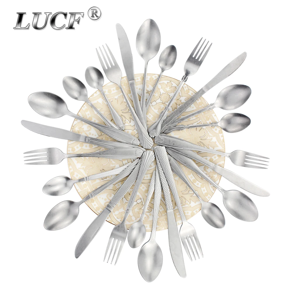 Stainless Steel Cutlery Set Classic Vintage Dinnerware for Kitchen