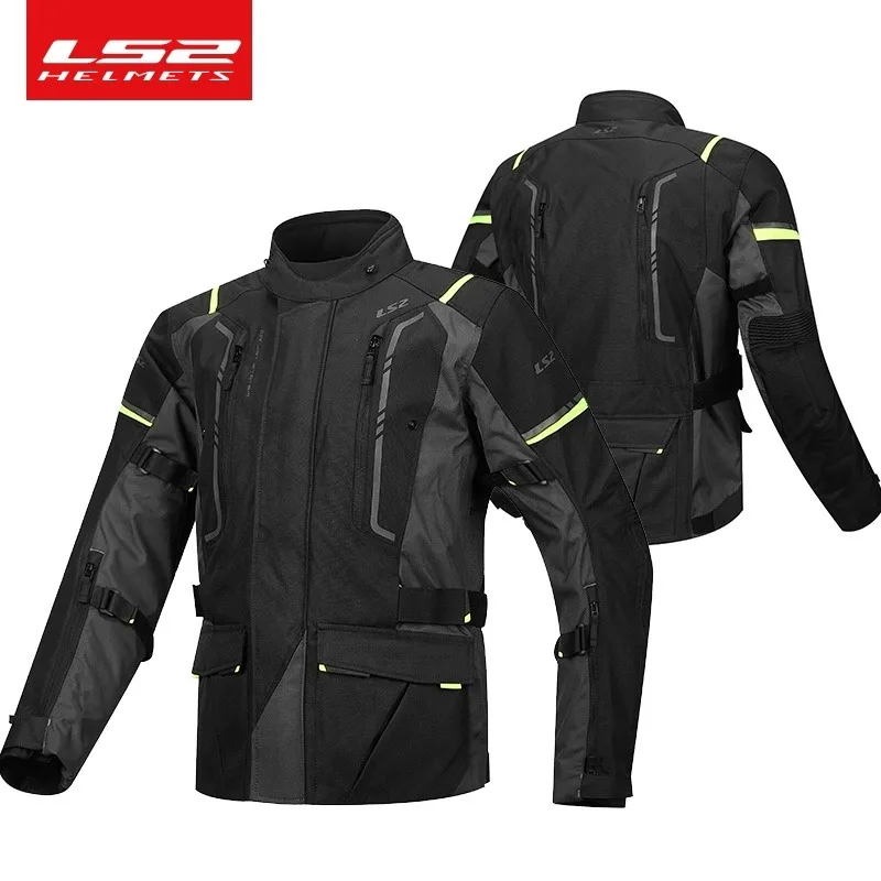 LS2 MJ147 tuta da moto da moto pull set giacca da moto impermeabile da uomo e da donna