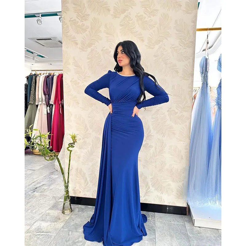 

Royal Blue Prom Dress Mermaid Evening Formal Party Second Reception Birthday Bridesmaid Engagement Gowns Dresses Robe De Soiree
