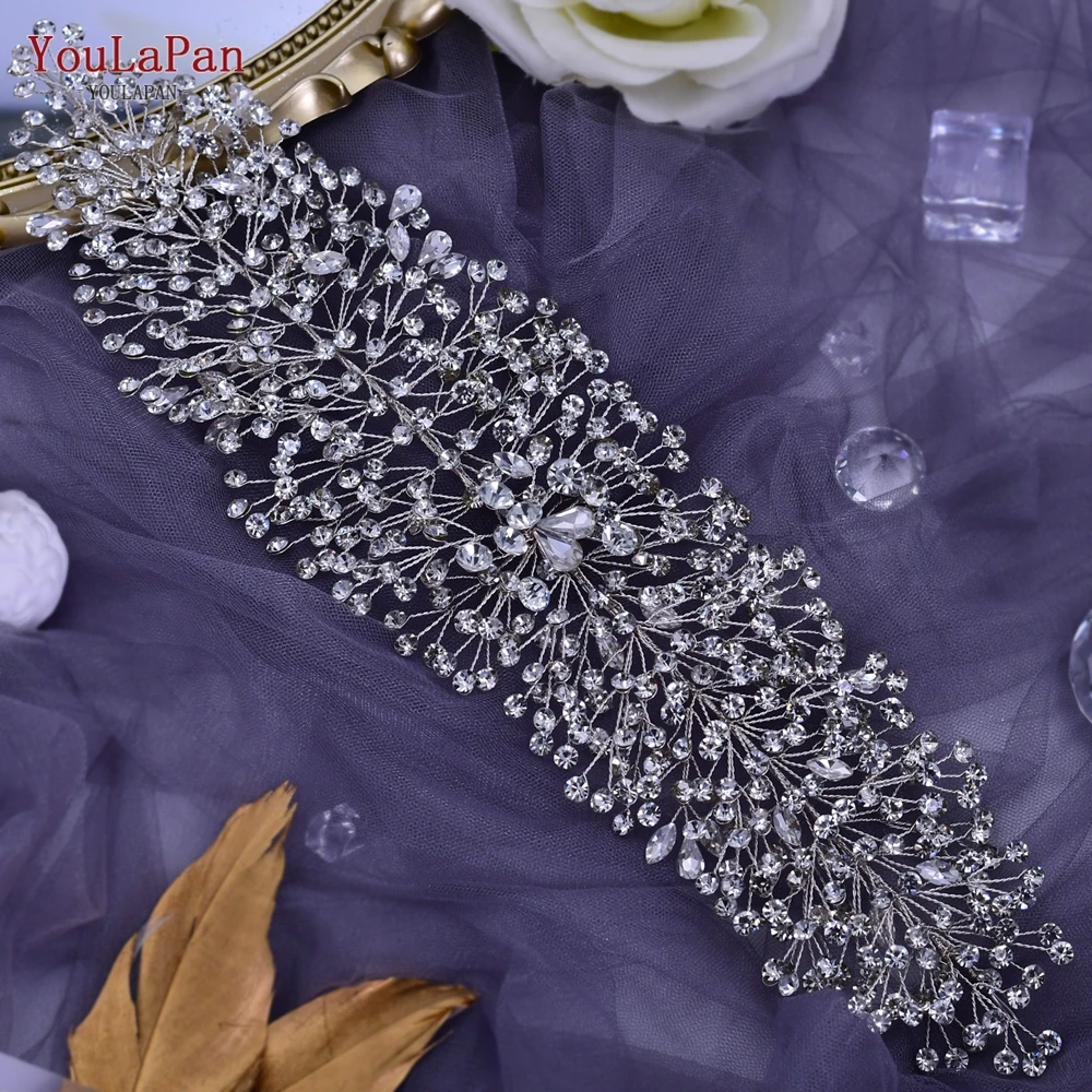 YouLaPan HP415 Rhinestone Bridal Headband Woman Tiara and Crown Wedding Hair Accessories Bride Headdress Banquet Headwear Party
