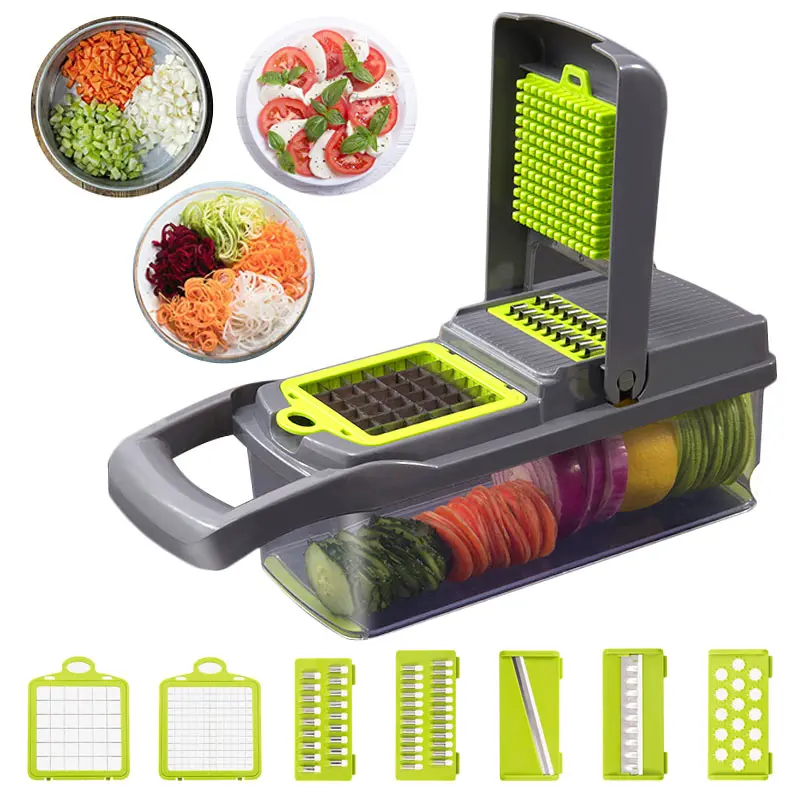 Upgrade Multifunction Vegetable Cutter Kitchen Gadgets Garlic Press Steel Blade Potato Peeler Carrot Grater Kitchen Accessories vegetable slicer,vegetable cutter,garlic chopper