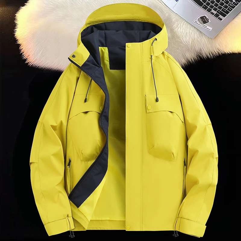Outdoor Hiking Jacket Windproof Waterproof Coat For Men Women Fashion Casual Hooded Jacket Teenager Daily Outdoor Outerwear