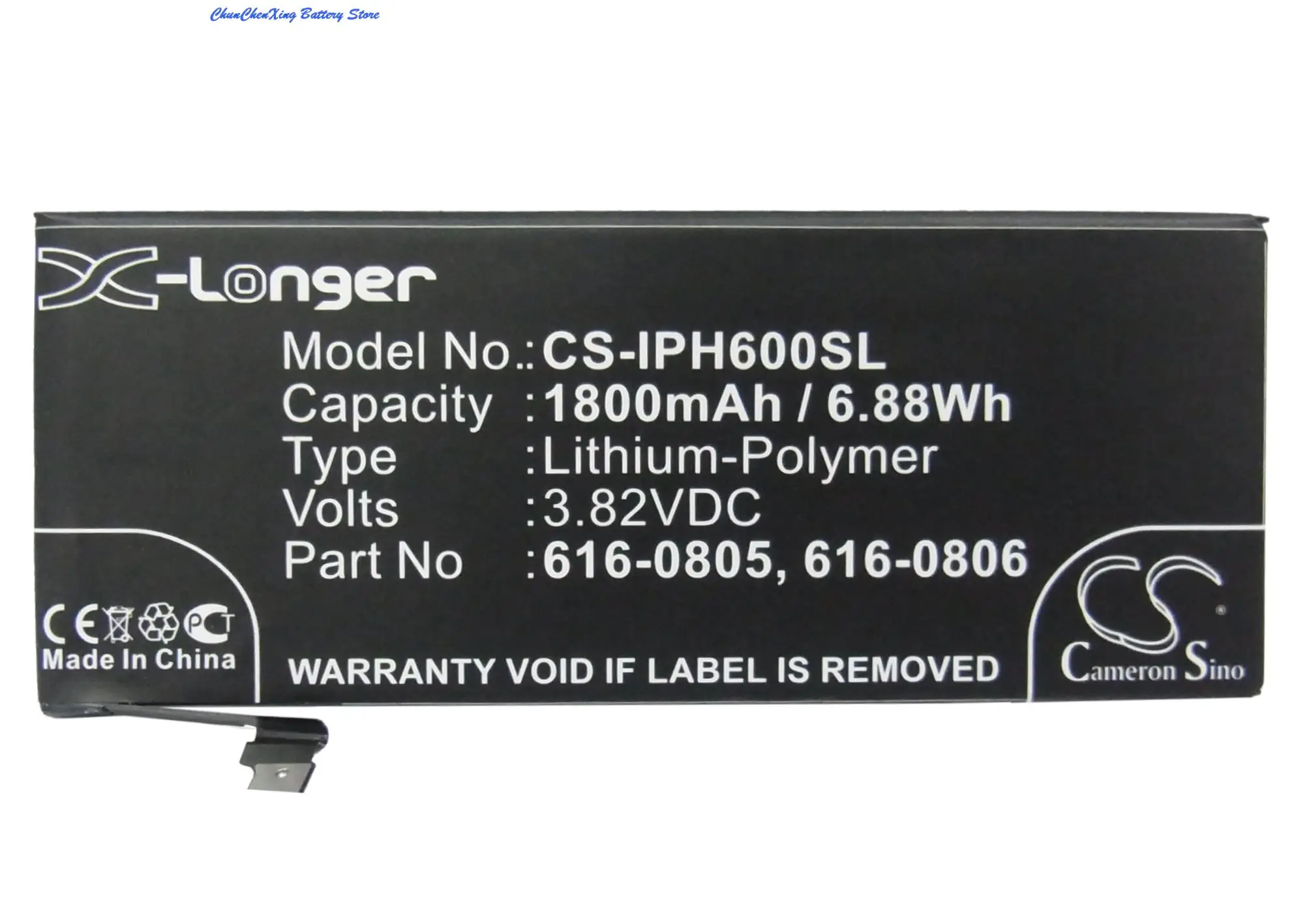 Cameron Sino 1800Mah Di Alta Qualità Batteria 616-0804, 616-0805, 616-0806, 616-0809 Per Apple A1549, A1586, A1589, Iphone 6