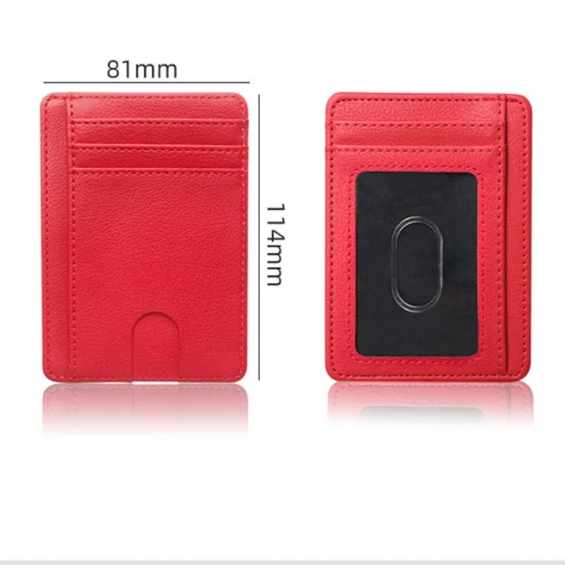 남성과 여성을 위한 Rfid 자기장 방지 카드 홀더 단색 멀티 슬롯 Pu 카드 케이스