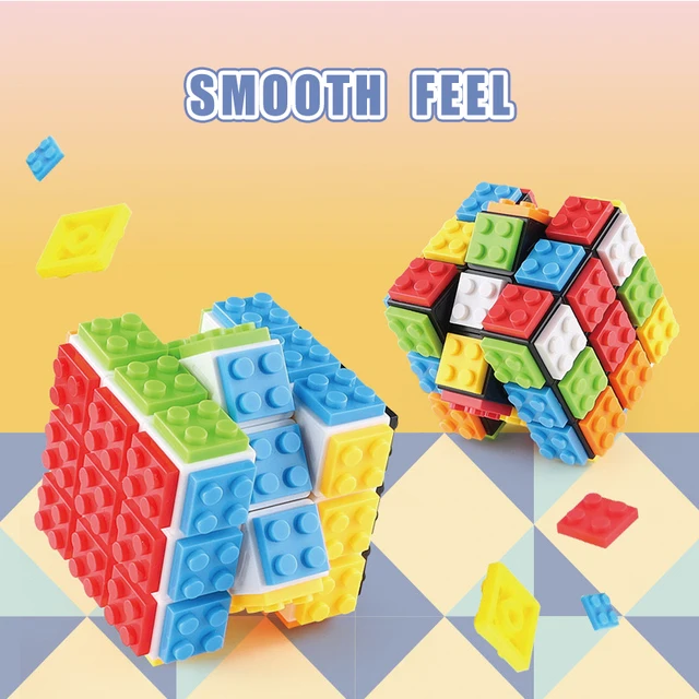 Building Blocks Cube Puzzle Decompression Fidget Toy Magic Cube Intelligence Assembled Puzzle Educational Toy For Children Gift 5