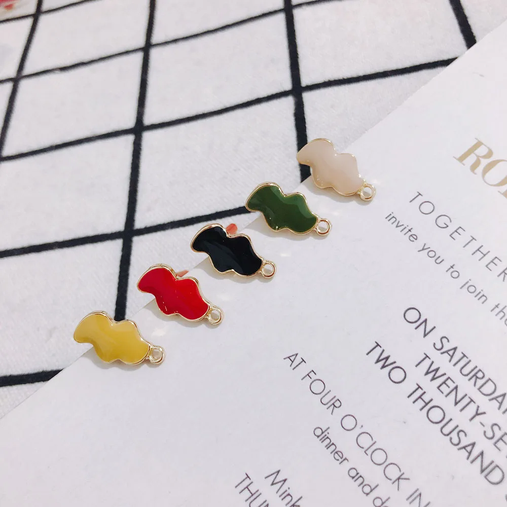 

10pcs DIY Colorful Earring Settings Stud Earrings Connectors Earrings Base Hook for Jewelry Making Findings Jewelry Connectors