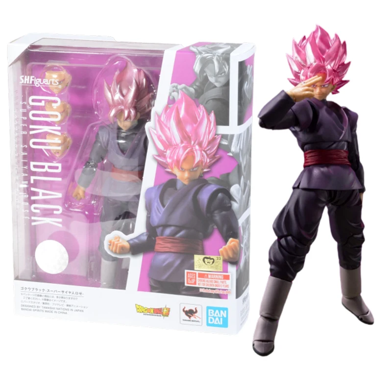 

Bandai Dragon Ball Shf Zamasu Goku Black Collectible Toy Ornaments Action Figure Model Surprise Birthday Christmas Gifts
