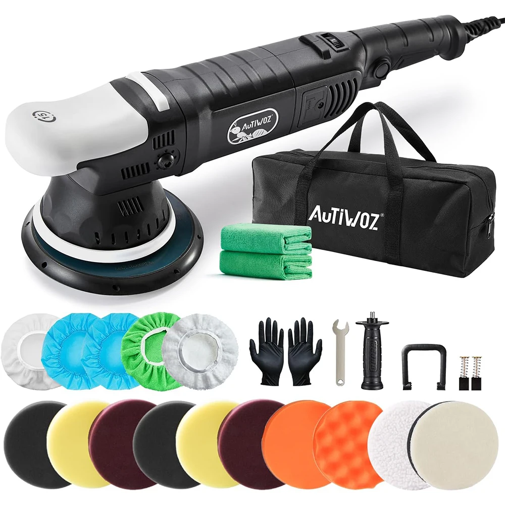 AUTIWOZ Car Polisher 6Inch Dual Action Polisher for Car Detailing Random Orbital with 6 Variable Speeds DA car polisher