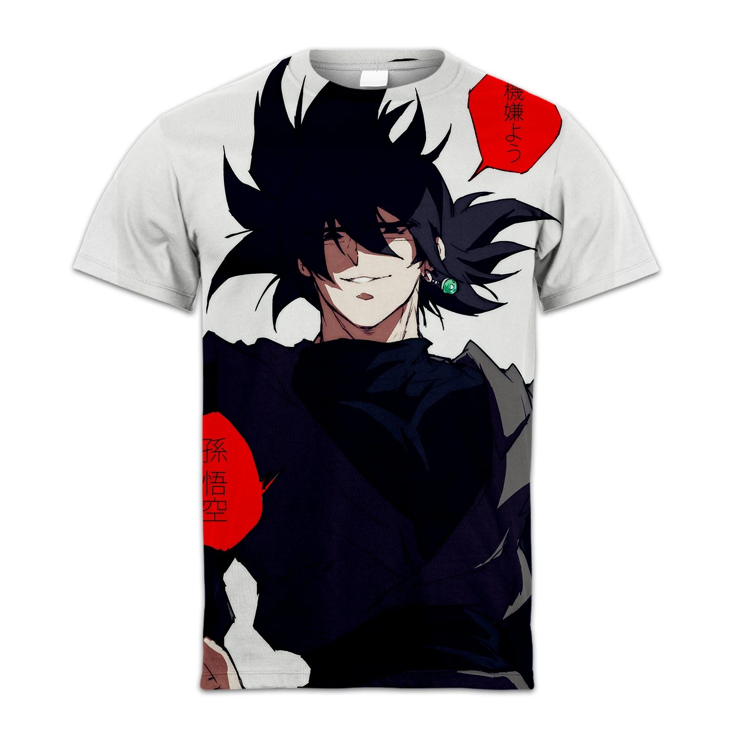 

Summer New Skin-Friendly Short-Sleeved 3d Digital Dragon Ball Print Casual Fashion Anime Men'S And Women'S Personality T-Shirt