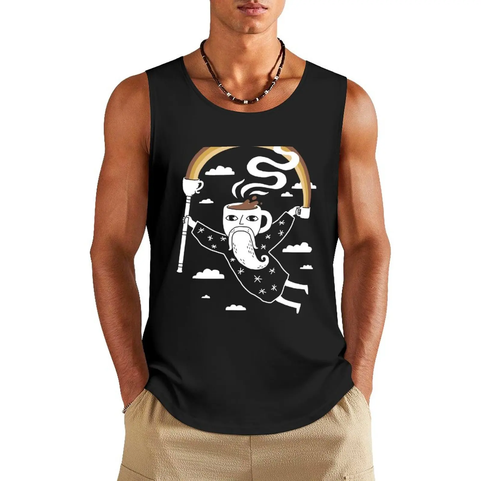 

Майка Joe the Coffee Wizard, майка для спортзала, футболки для бега, нижнее белье