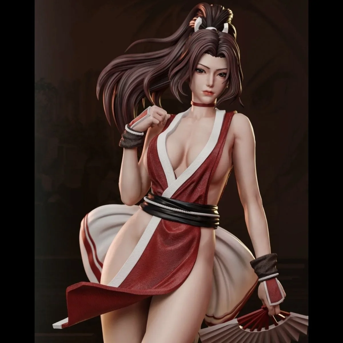 1/24 스케일 75mm 높이 수지 피규어 조립 모델 키트 마이 시라누이 조립되지 않은 도색되지 않은 3D 프린팅 동상 장난감 1457