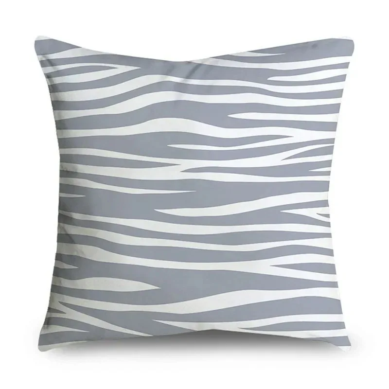 Simple Grey Pattern Decorative Pillowcase Bedding Home Decor Cushion Pillowcase 5