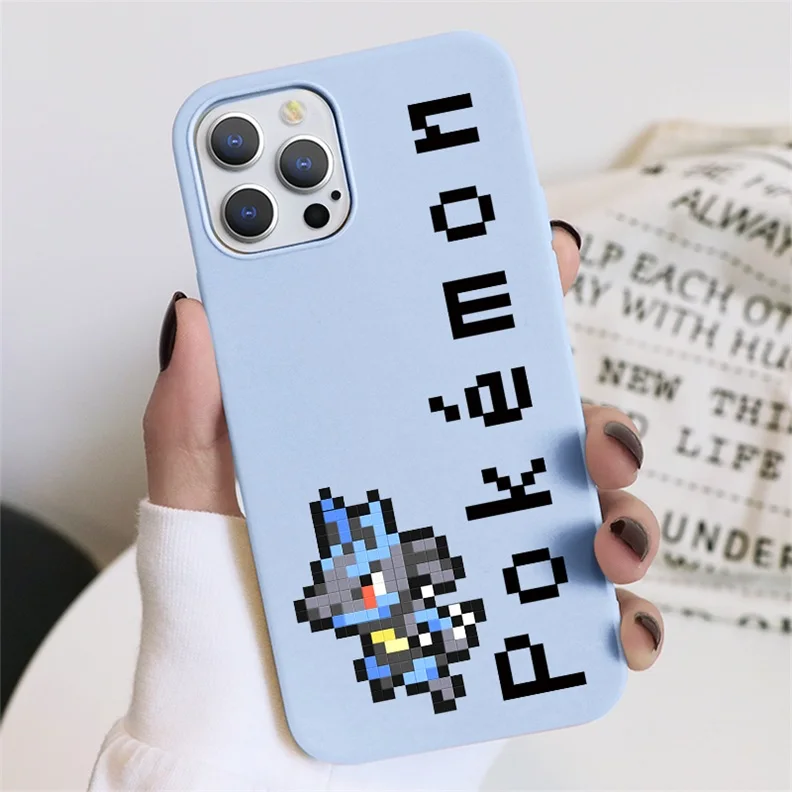 Anime Pokemon Pikachu Case For iPhone 12 13 Mini 11 Pro 7 8 6s Plus X XR XS Max SE3 2022 SE 2021 Cute Cartoon Silicone TPU Funda iphone 13 mini mobile phone cases