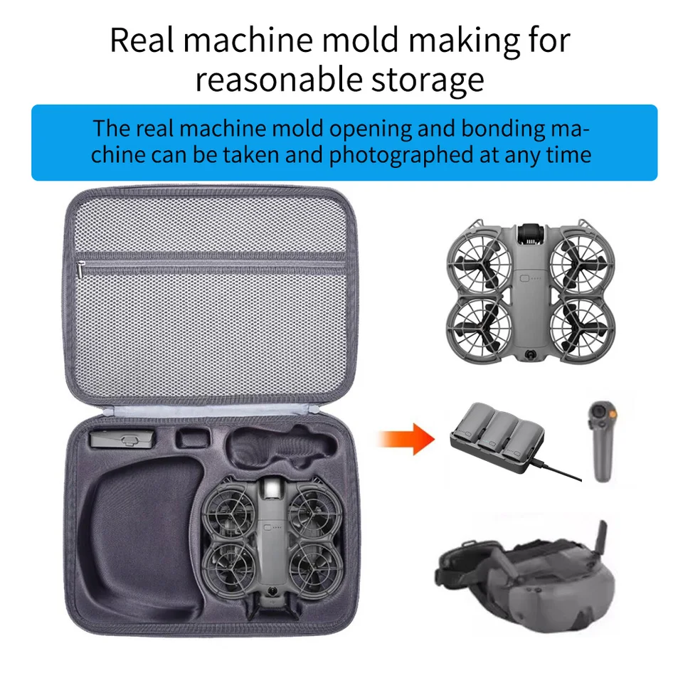 Harde koffer voor DJI Neo 2 Motion Fly More Combo, waterdichte beschermende opbergtas reistas voor DJI NEO2 Goggles N3, RC Motion 3 draagtas voor drone-accessoires