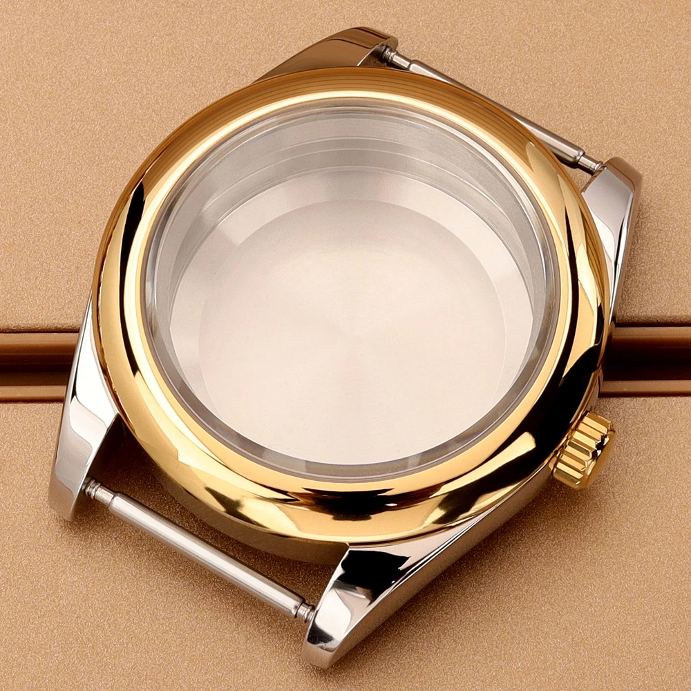 36MM/39MM Uhrengehäuse mit abgerundeten Kanten, Saphirglas, wasserdicht, für NH35 NH36 NH38 Miyota 8215 Uhrwerk, 28,5mm Zifferblatt, Oyster Uhrenteile – Detail 8