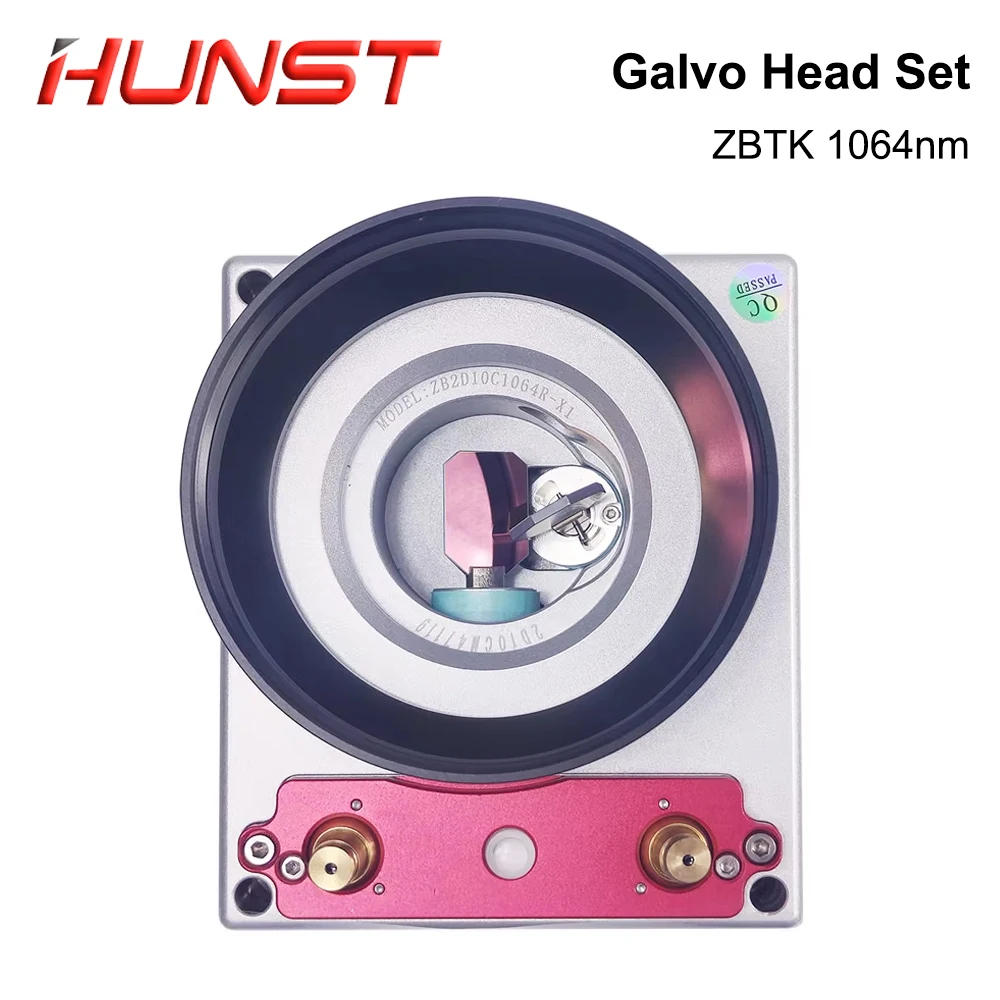 HUNST 파이버 레이저 스캔 갈보 헤드 세트, 전원 공급 장치 포함, ZBTK 1064nm Apature, 10mm 갈바노미터 스캐너