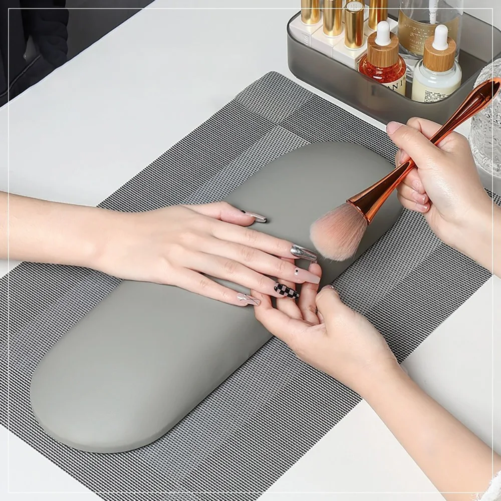 Lootaan PVC Nail Hand Pad Minimalist Nail Arm Rest Stand Art Pillow Mat Cushion Professional Manicure Table Salon Tools