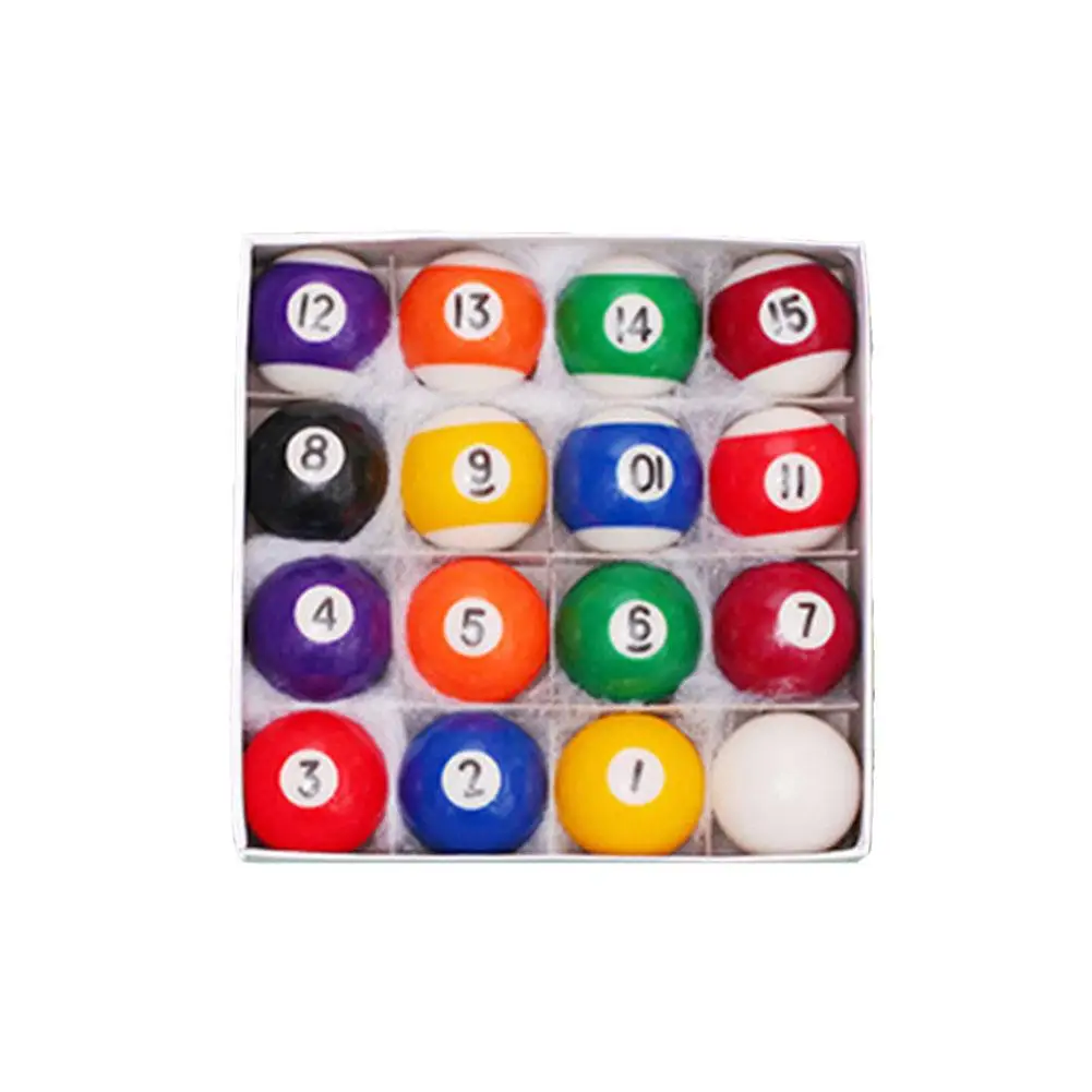 1SET 16PCS 25mm American Children's Billiards Home Tabletop Game Sets Mini Billiard Balls Pool Ball Complete Set Game Supplies billiard cue ball billiard ball