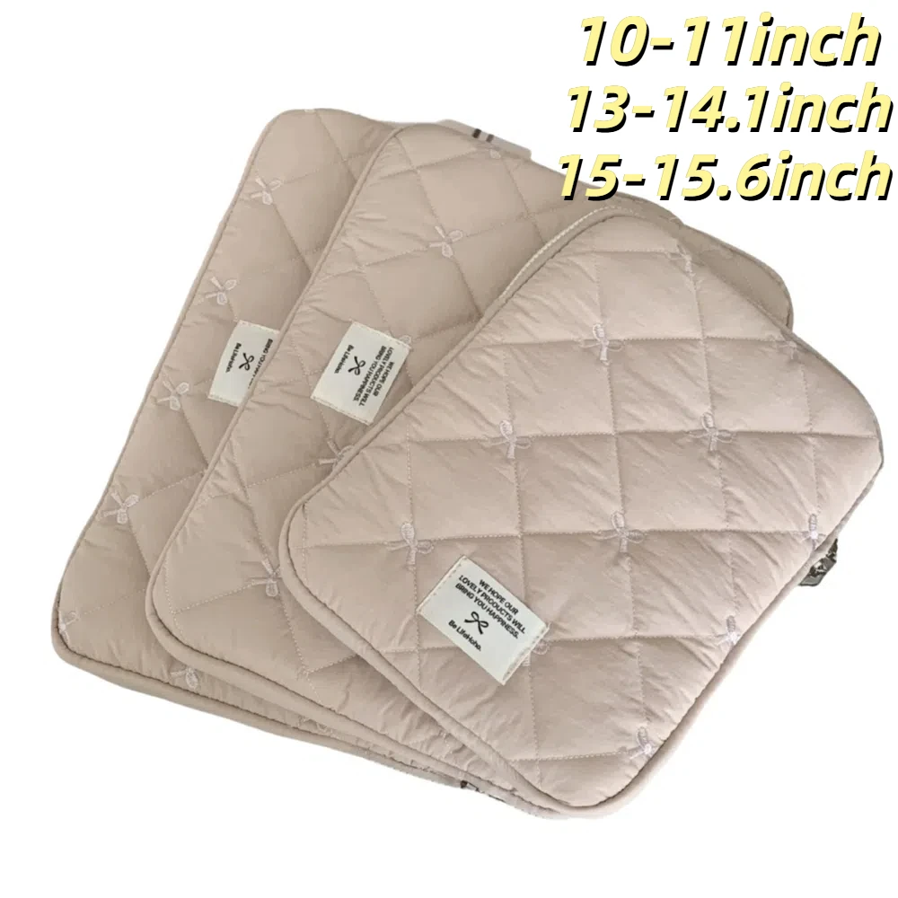 Lightweight Bow Knot Laptop & Tablet Sleeve - Cute Design, Soft Material, Shockproof Protective Case