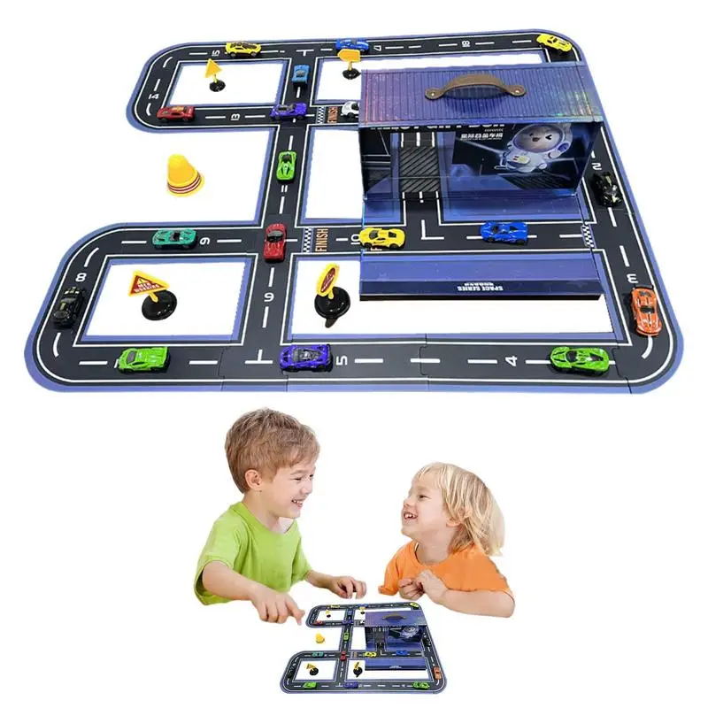 

Race Track Toy Race Cars Track Set Space Theme Enhance Parent-Child Interaction Easy-to-Build Scenes For Kids Kids Center