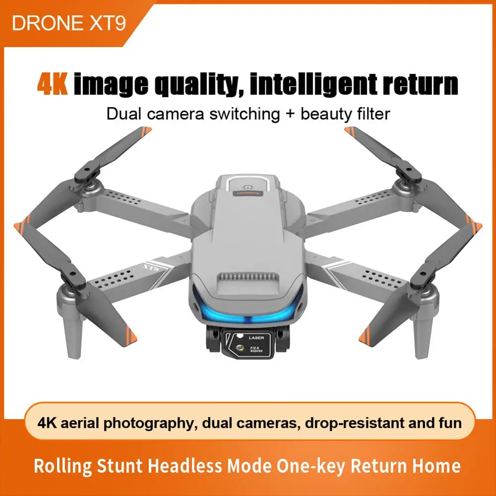 Lsrc Xt9 Wifi Fpv With 4khd Dual Camera Altitude Hold Mode Foldable RC Drone Quadcopter RTF (optical Flow Location) camoro quadcopter drone with camera and remote control