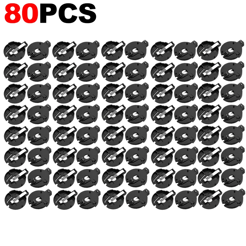 10-100Pcs CR2032 Battery Holder Coin Cell Case CR2032 CR2025 CR2016 Coin Button Battery Holder with 2Pin 3V Solder Mounting Lead image 7
