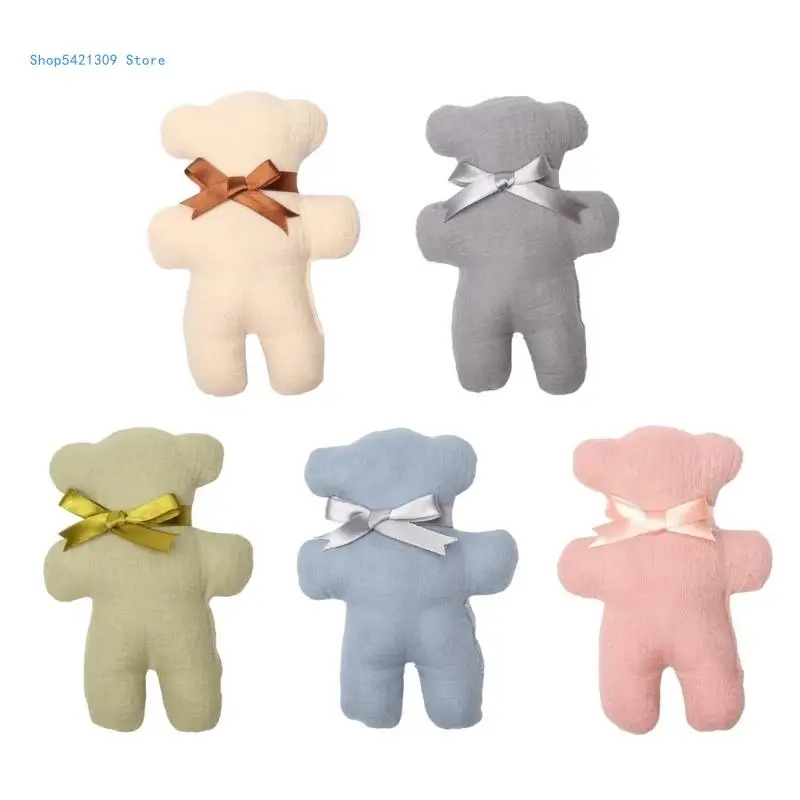 85WA Stuffed Bear Baby Teether Toy Hand Grab Teething Sleeping Toy Infant Chewing Toy Early Learning Toy for Newborns
