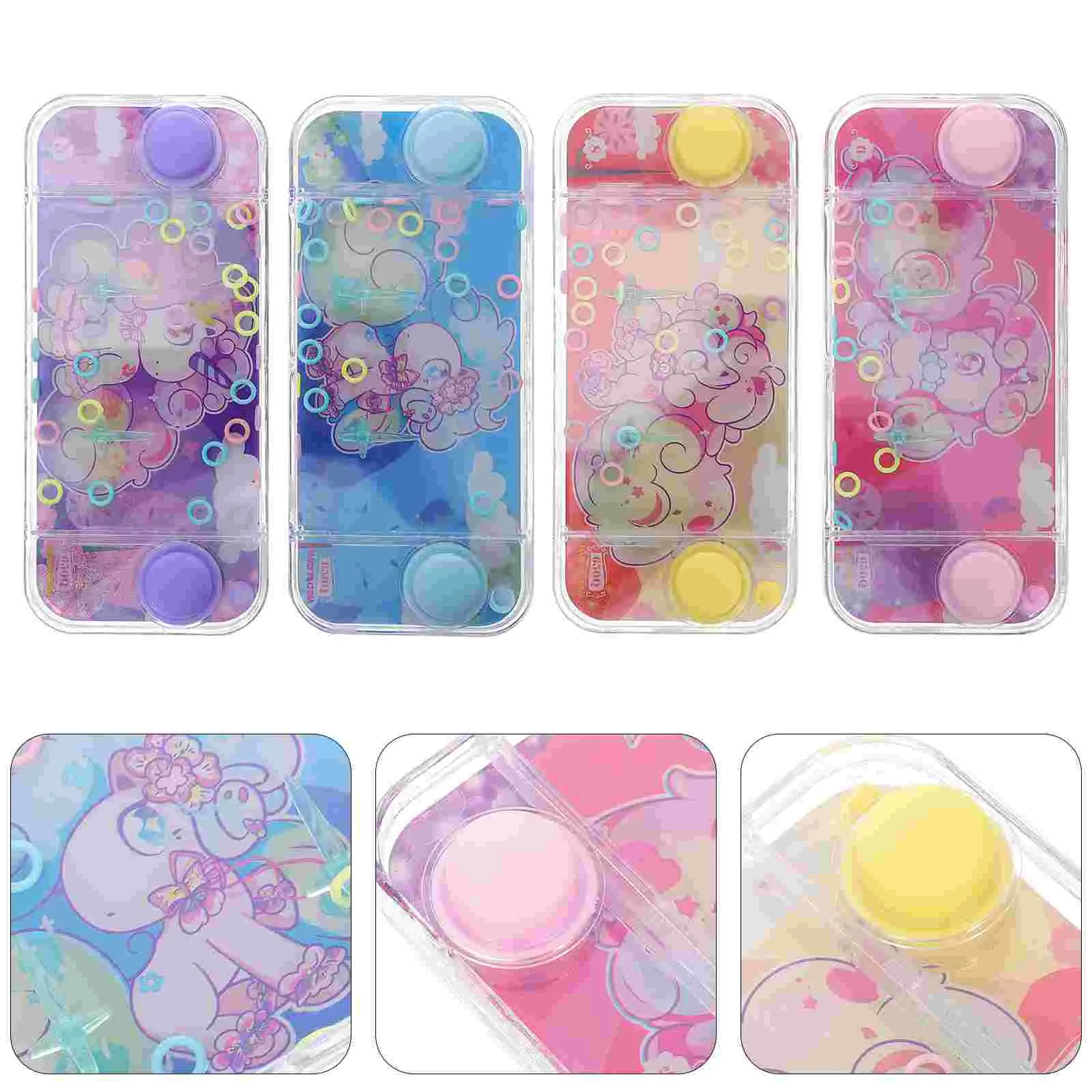 

Handheld Water Game Machine Childhood Classic Water Ring Toss Toys Kids Party Favors Random Color
