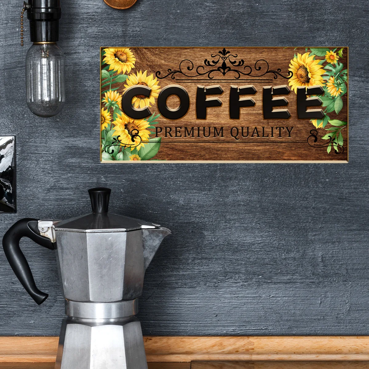 1pc Cartoon Wall Sticker Coffee Removable Waterproof Vinyl Waterproof Sticker Suitable For Kitchen Restaurant Cafe Decoration