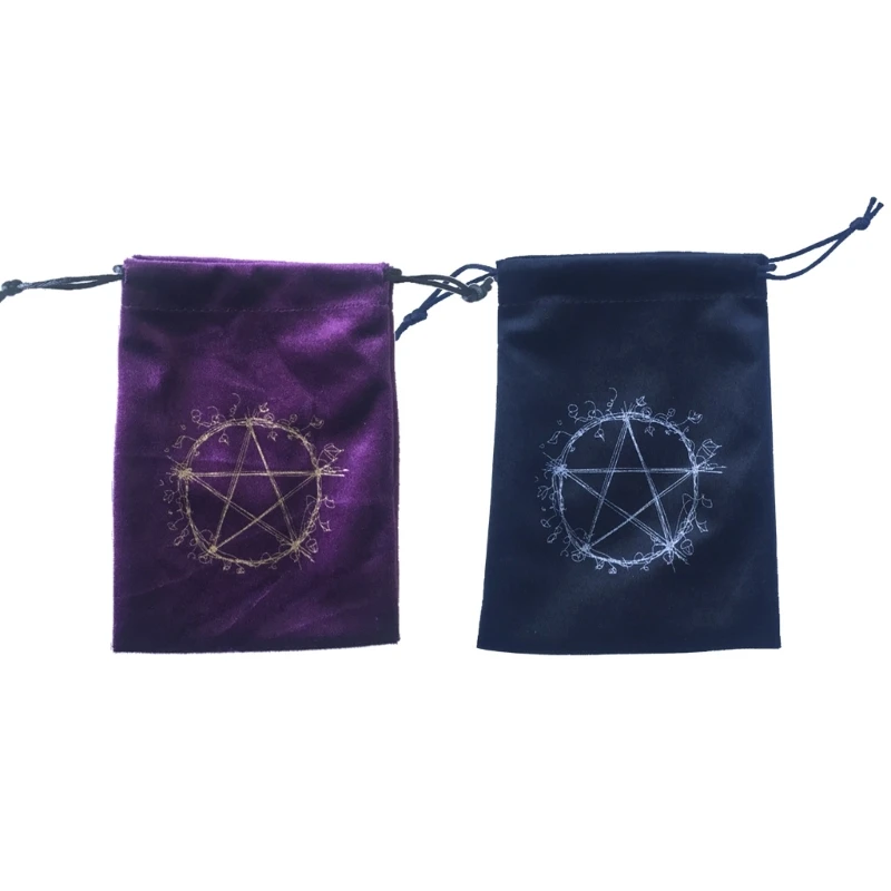 

Jewelry Storage Bag Tarot Rune Bag Drawstring Pentacle Tarot Bag for Women