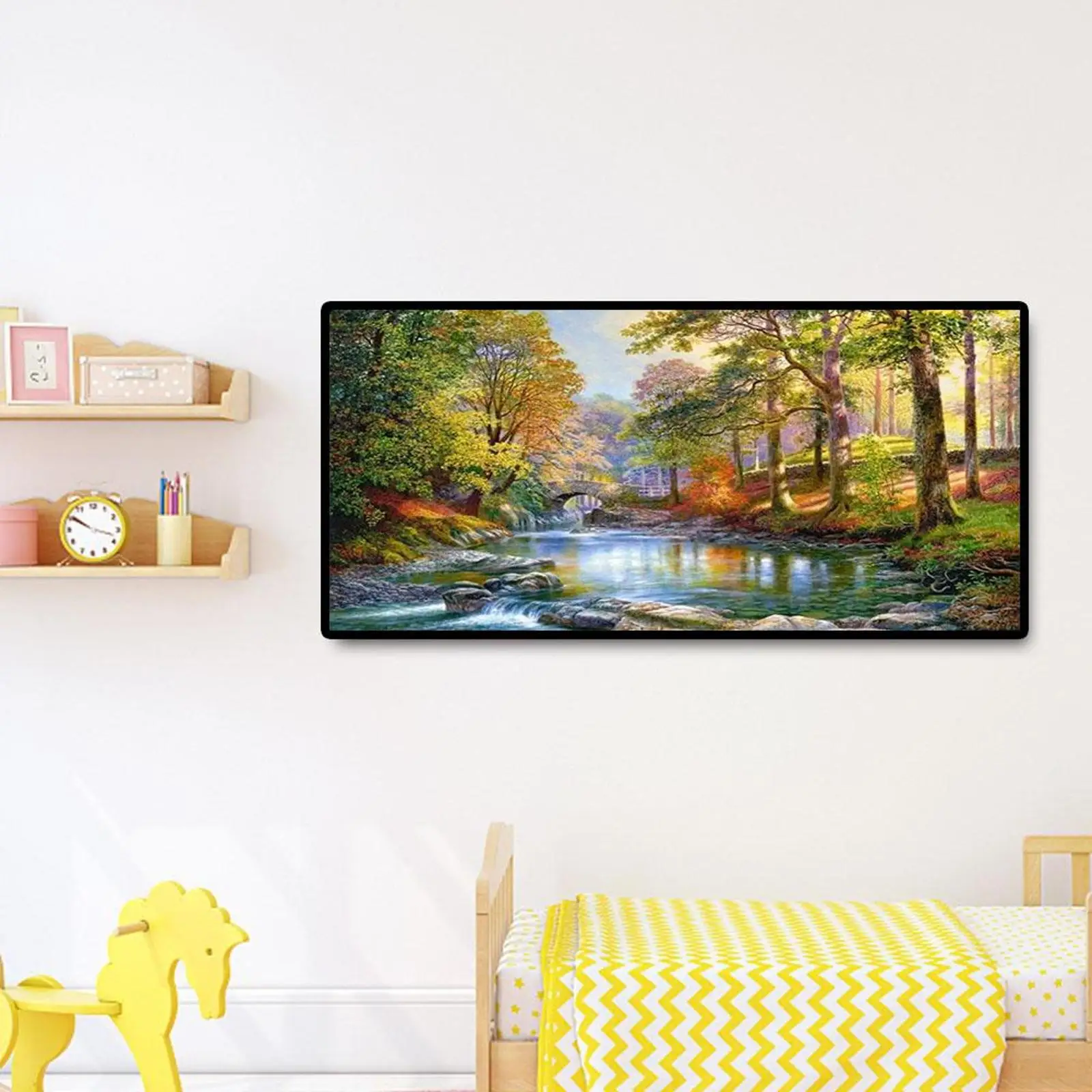 5D Full Round Diamond Painting Embroidery Mountain Scenery DIY Home Decoration