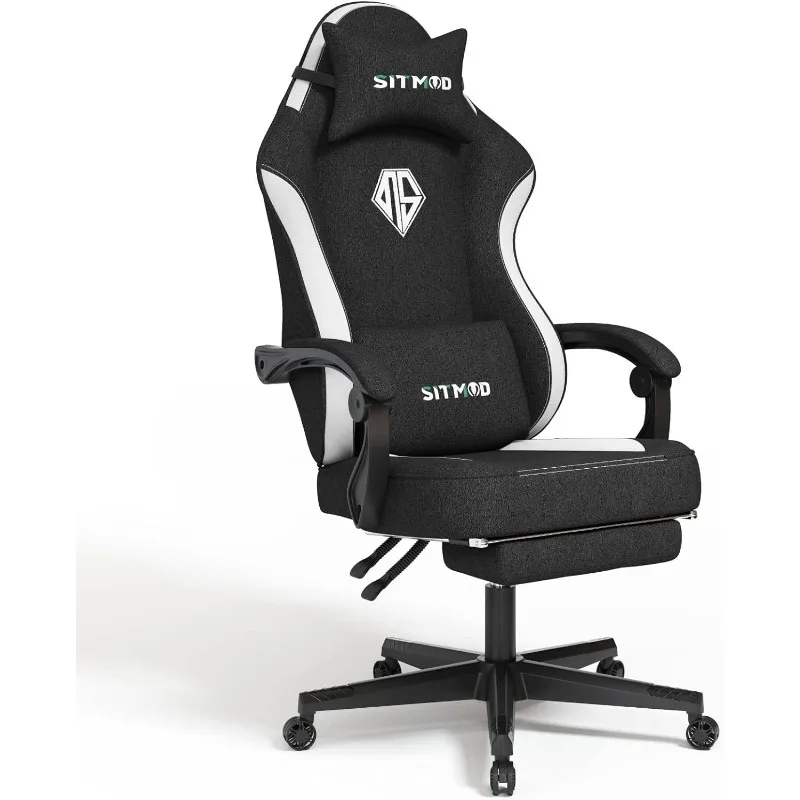 

SITMOD Gaming Chairs for Adults with Footrest-PC Computer Ergonomic Video Game Chair-Backrest and Seat Height Adjustable
