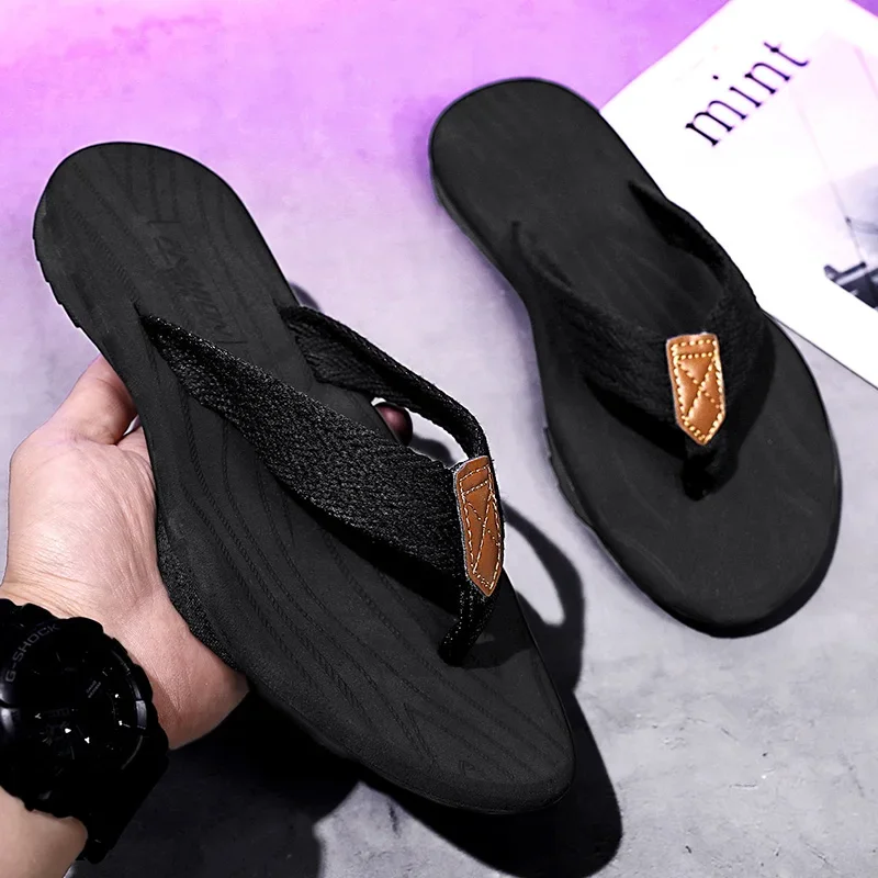 Flip Flops Jumpmore Men Flip Flops Fashion Mens Sandals Outdoor Soft Summer Slippers Size 39-46