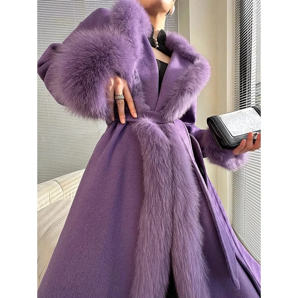 Woman Clothingy2KWinter 'S Jacket, Fashionable Temperament, Personality, Commuting Luxury Coat, Patchwork Women'S Tie Up Waist C