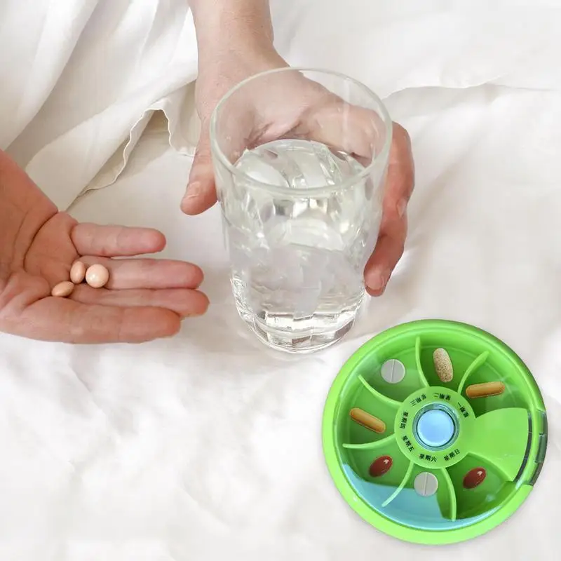 Portapillole Settimanale Custodia Organizer Per Medicinali Dispenser Per Pillole Tascabile Portatile Contenitori Per Farmaci Per Integratori Pillole O