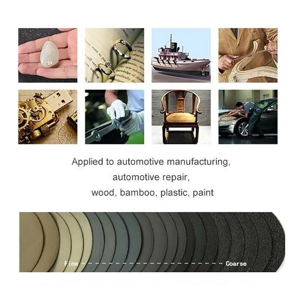 

10 PCS 3 Inch Silicon Carbide Sanding Discs Wet/Dry Sanding Sandpaper 240-10000# Prevents Jams, Antistatic, Good Flexibility