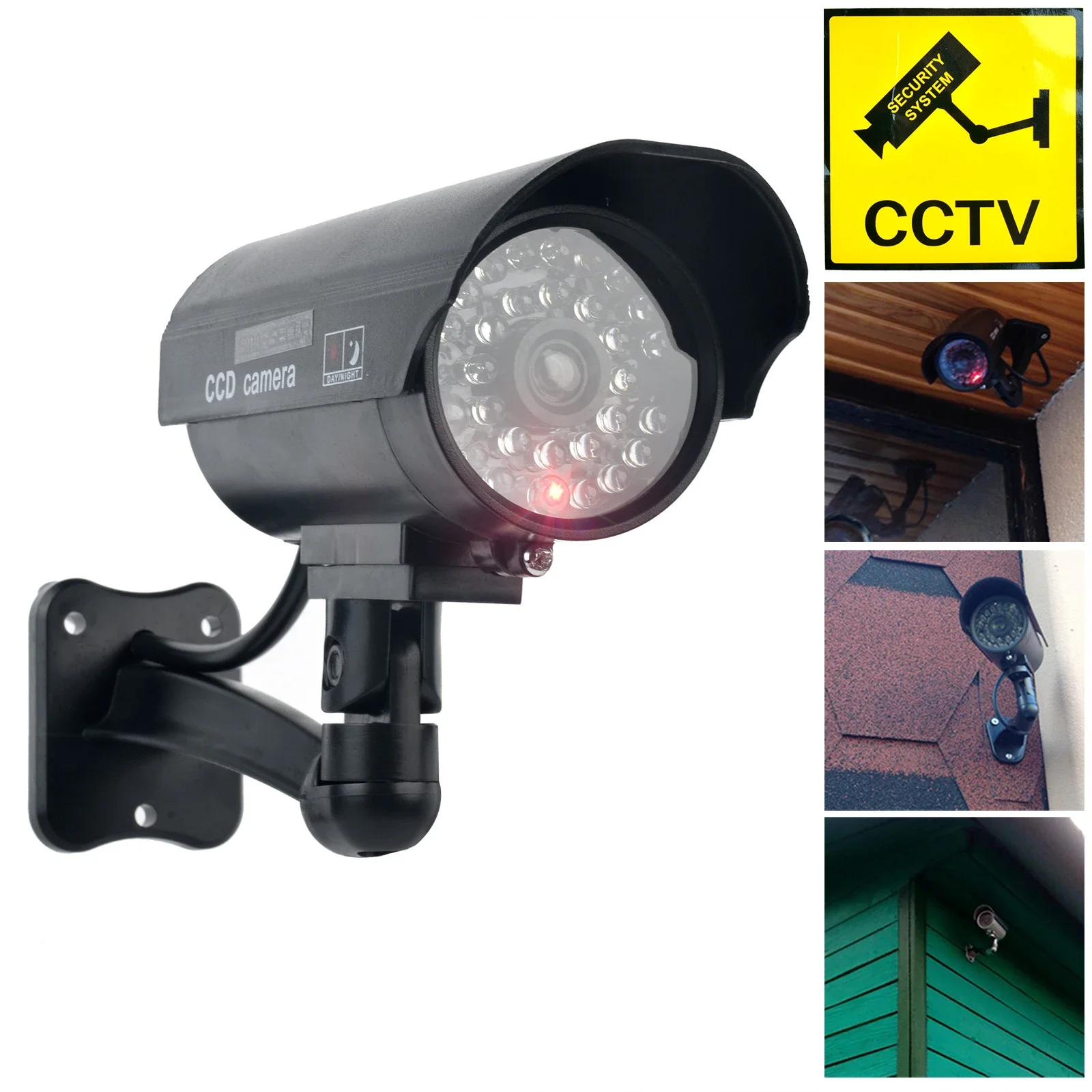 Fake Camera 6-Pack Dummy Security Cameras - Fake CCTV With Flashing LED ...