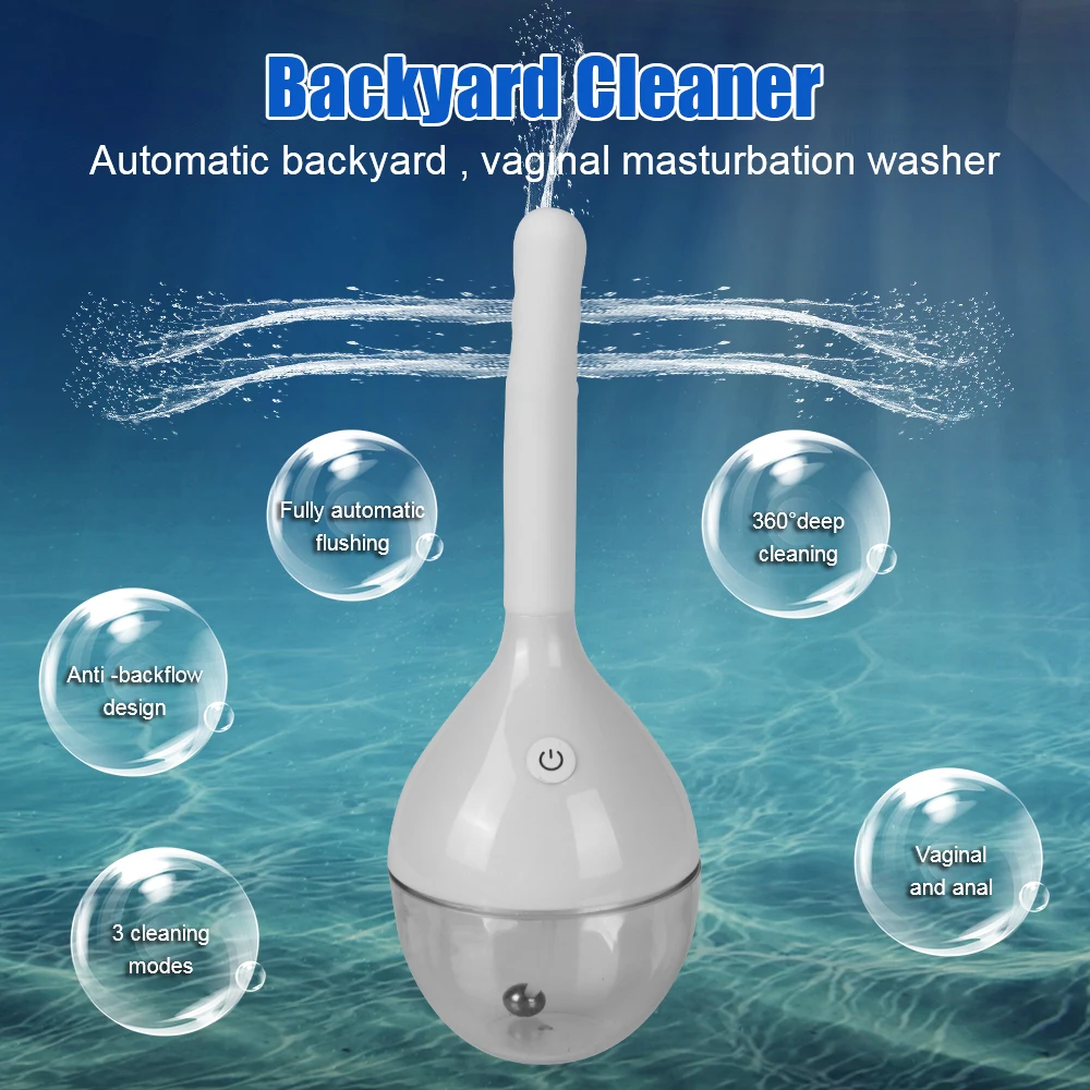 and Anal  Cleaner Electric Enema Irrigator Anal Douche Bulb Design Enema Cleaning Container Sex Toys_voghion.com