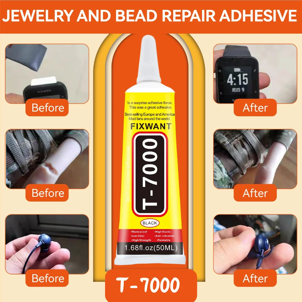 Premium Black T-7000 Strong Adhesive Glue for Electronics Repair (Available in 15ml/50ml/110ml)